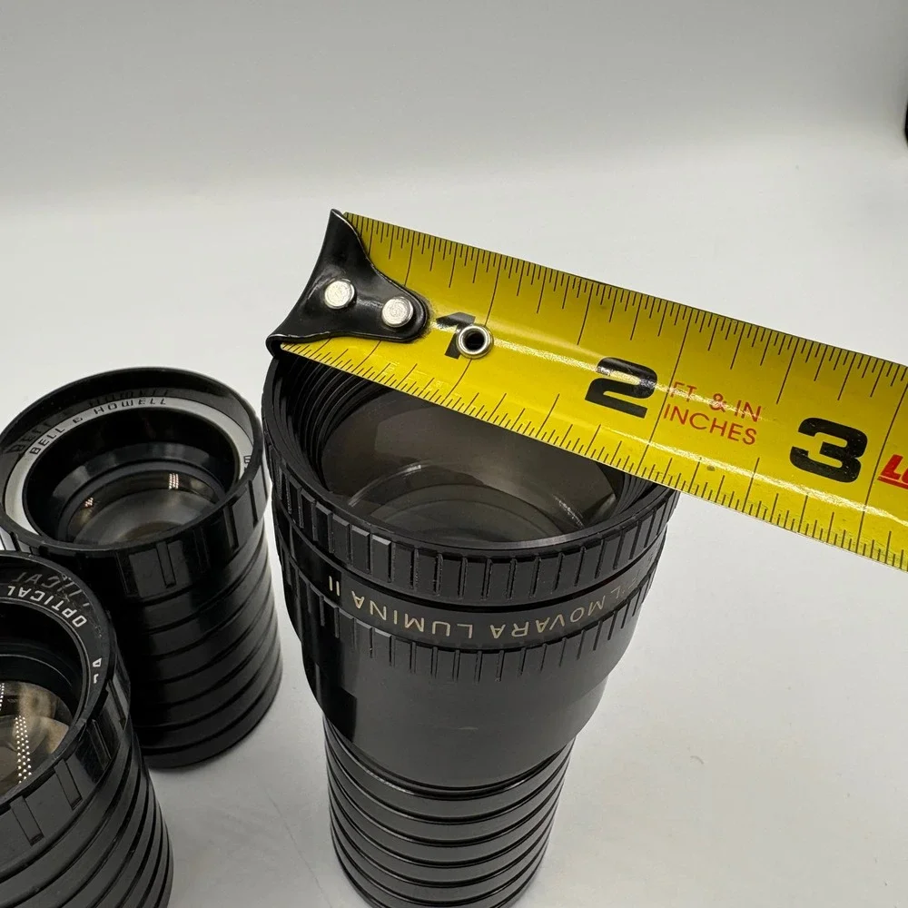 Vintage Bell & Howell Projector Lens Lot 3pc Good Filmovara Lumina II Luminar
